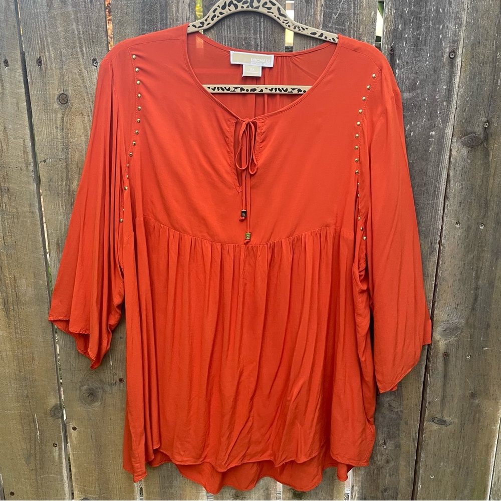 Michael Kors Orange Flowy Blouse Sz. 2X
